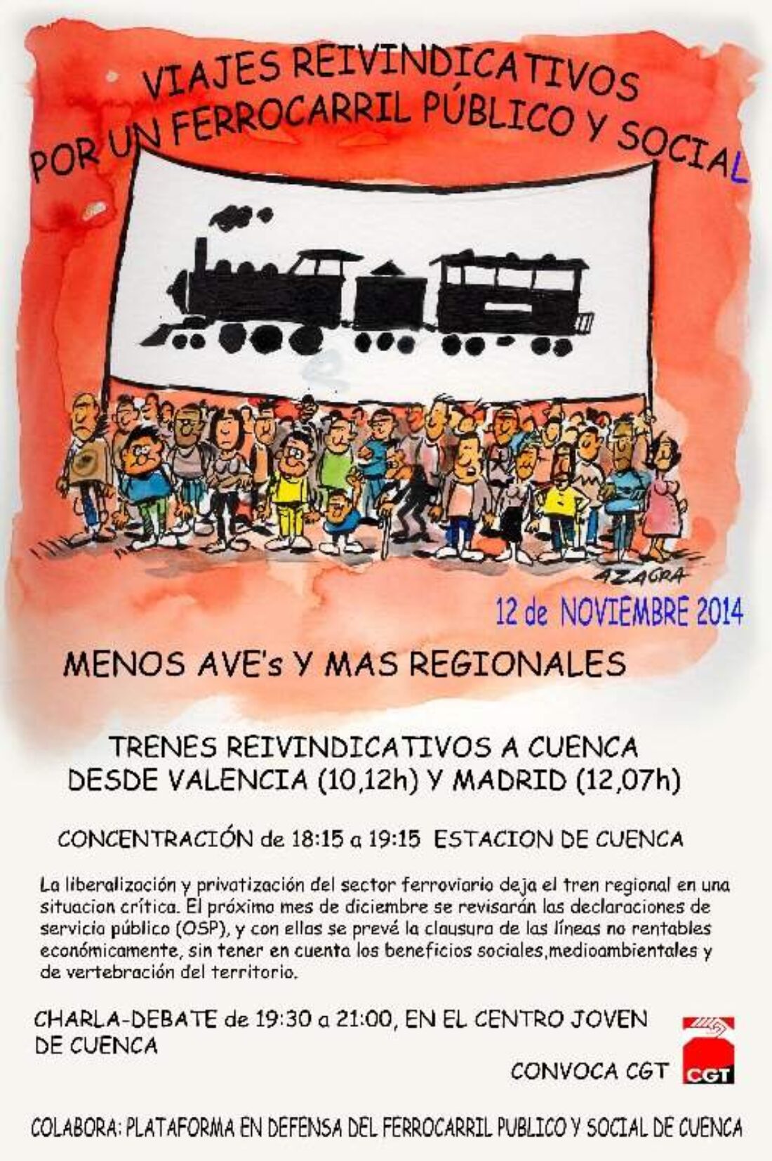 Viaje reivindicativo en tren desde Valencia y Madrid a Cuenca en defensa de la línea convencional