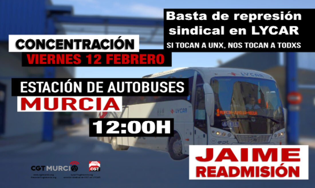 Concentración en Murcia contra la represión sindical