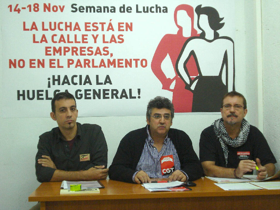 CGT, CNT y SO convocan esta semana de lucha como paso hacia la huelga general