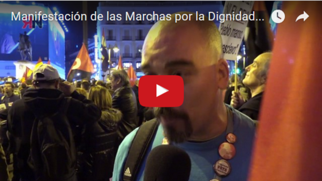 Vídeo: Manifestación de las Marchas por la Dignidad en Madrid 25.02.2017