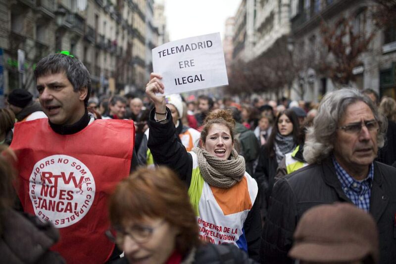 Manifestación en defensa de Telemadrid y contra el ERE en su primer aniversario - Imagen-11