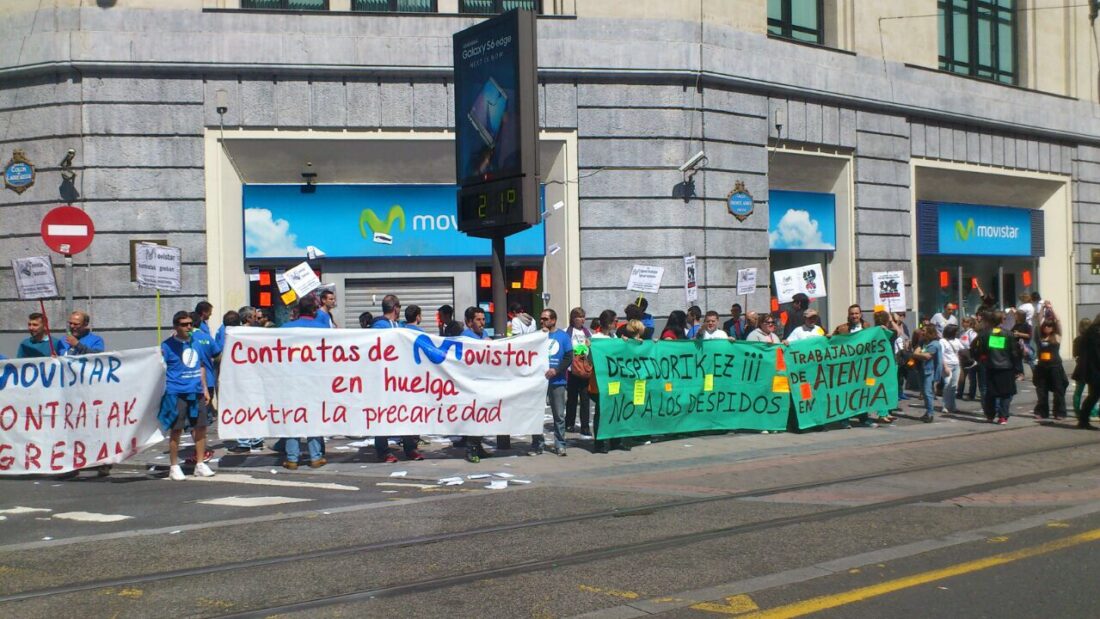 Mañana, jueves 23 de abril de 2015, habrá en Madrid una Manifestación Estatal de Contratas, Subcontratas y Autónomos que trabajan para Telefónica MoviStar en todo el estado