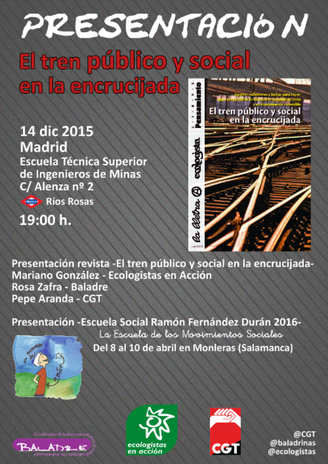 Presentación en Madrid de la revista -El tren público y social en la encrucijada-