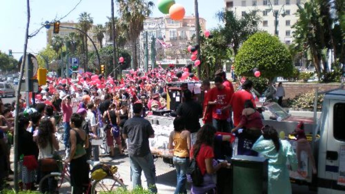 Málaga : más de un millar de personas en la manifestación de CGT en el 1º Mayo