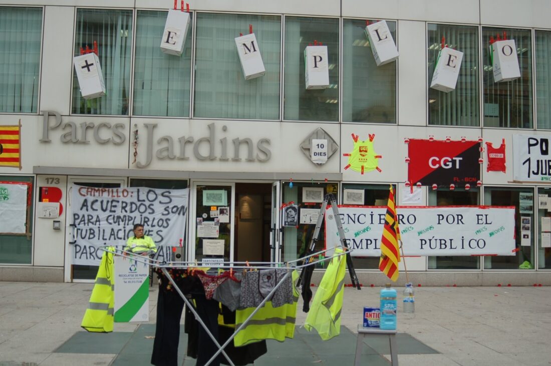 CGT convoca 25 días de paros durante el 2013 en Parcs i Jardins de Barcelona