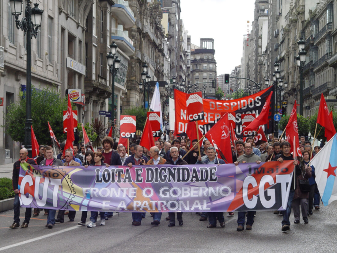 Vigo : fotos de la manifestación conjunta de CGT y CUT