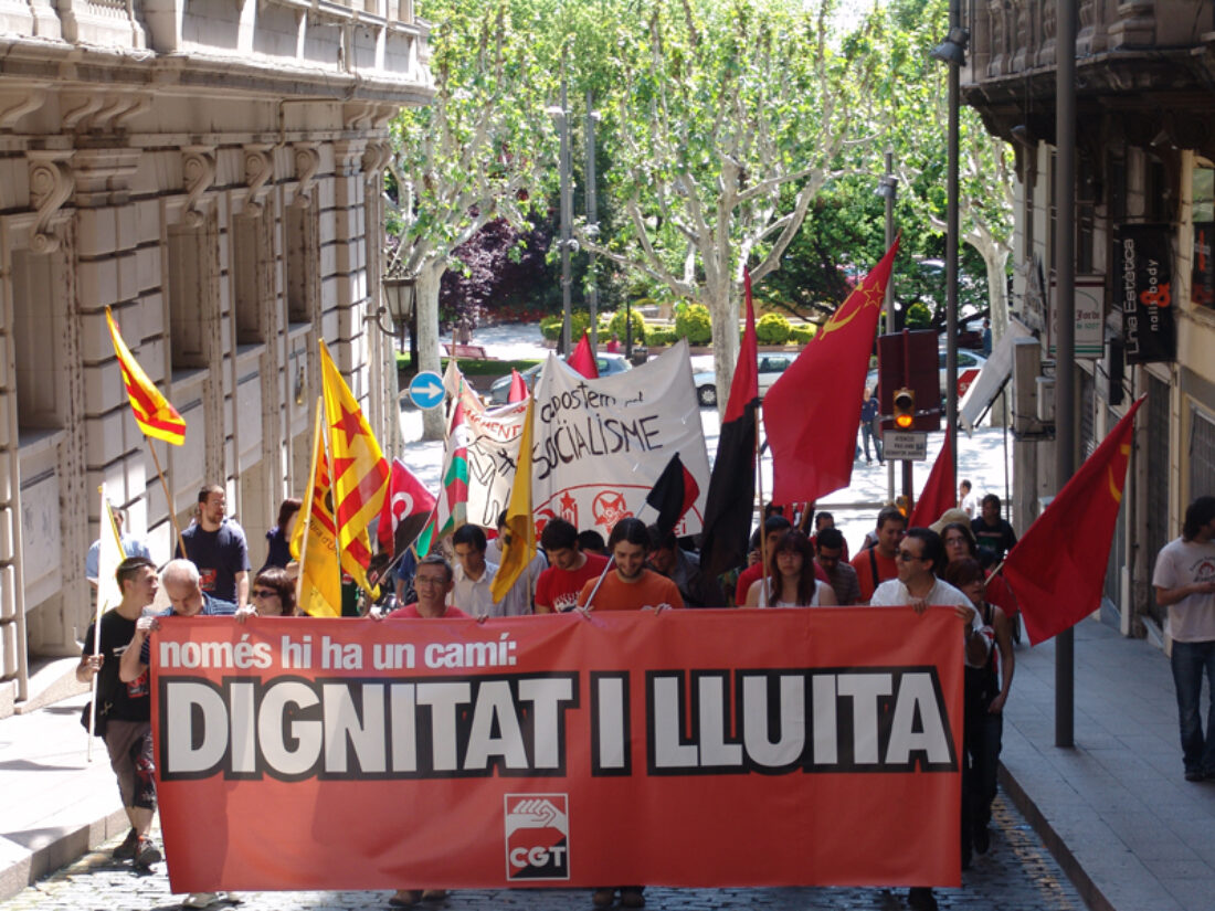 Lleida : crónica y fotos de la manifestación del 1 de maig