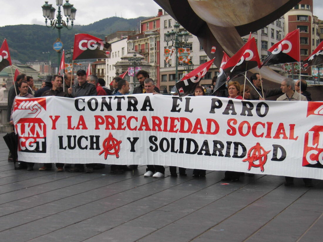 Concentración de CGT Bilbao : Contra el paro y la precariedad social