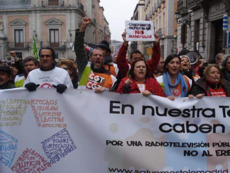 Manifestación en defensa de Telemadrid y contra el ERE en su primer aniversario - Imagen-2