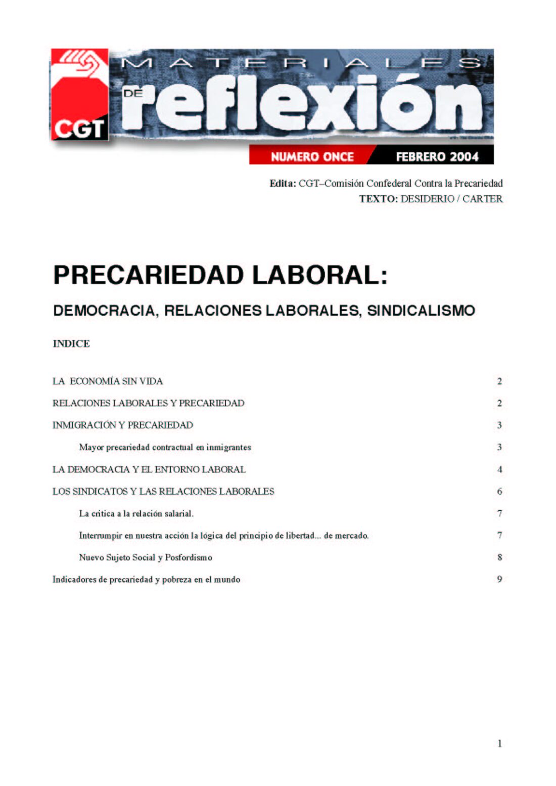 MR 11 Precariedad Laboral.