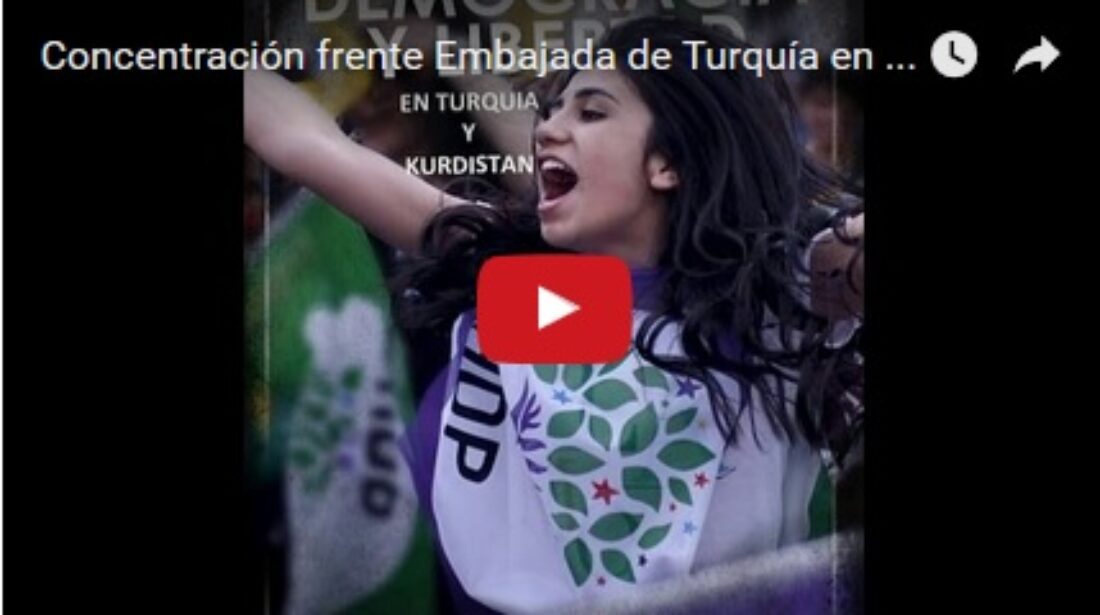 Vídeo: Concentración frente Embajada de Turquía en Madrid (13-11-16)