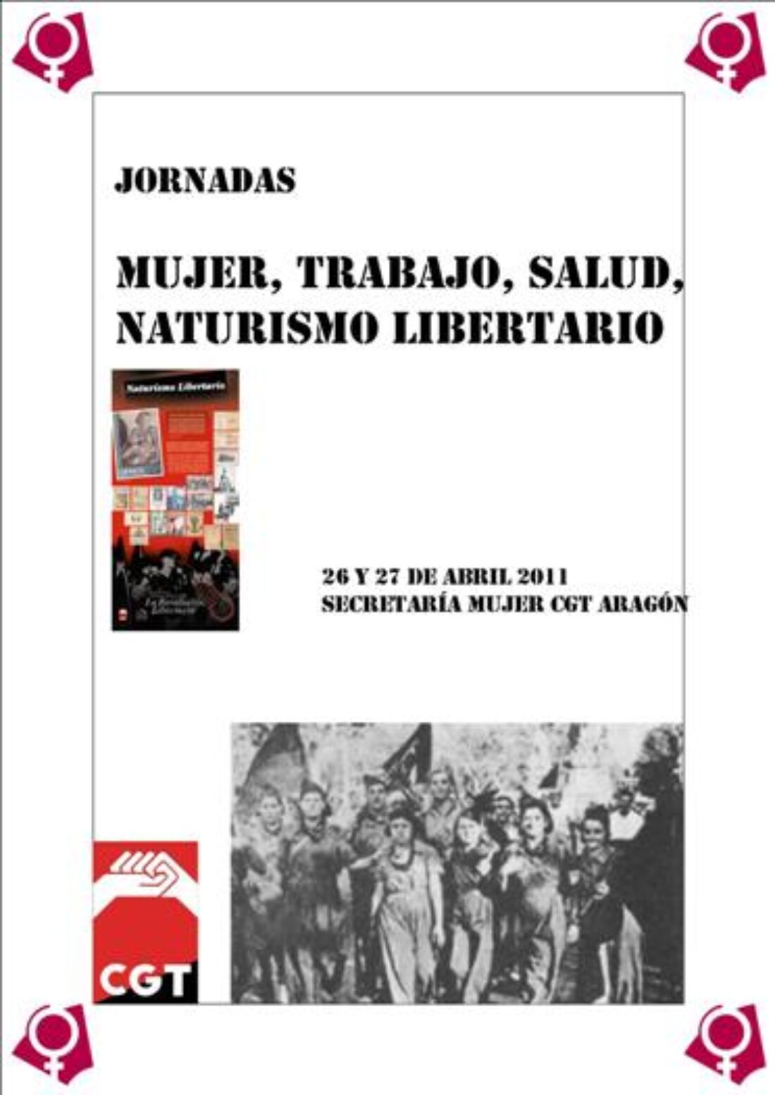 Zaragoza, 26 y 27 de Abril : Jornadas «Mujer, trabajo, salud, naturismo libertario»