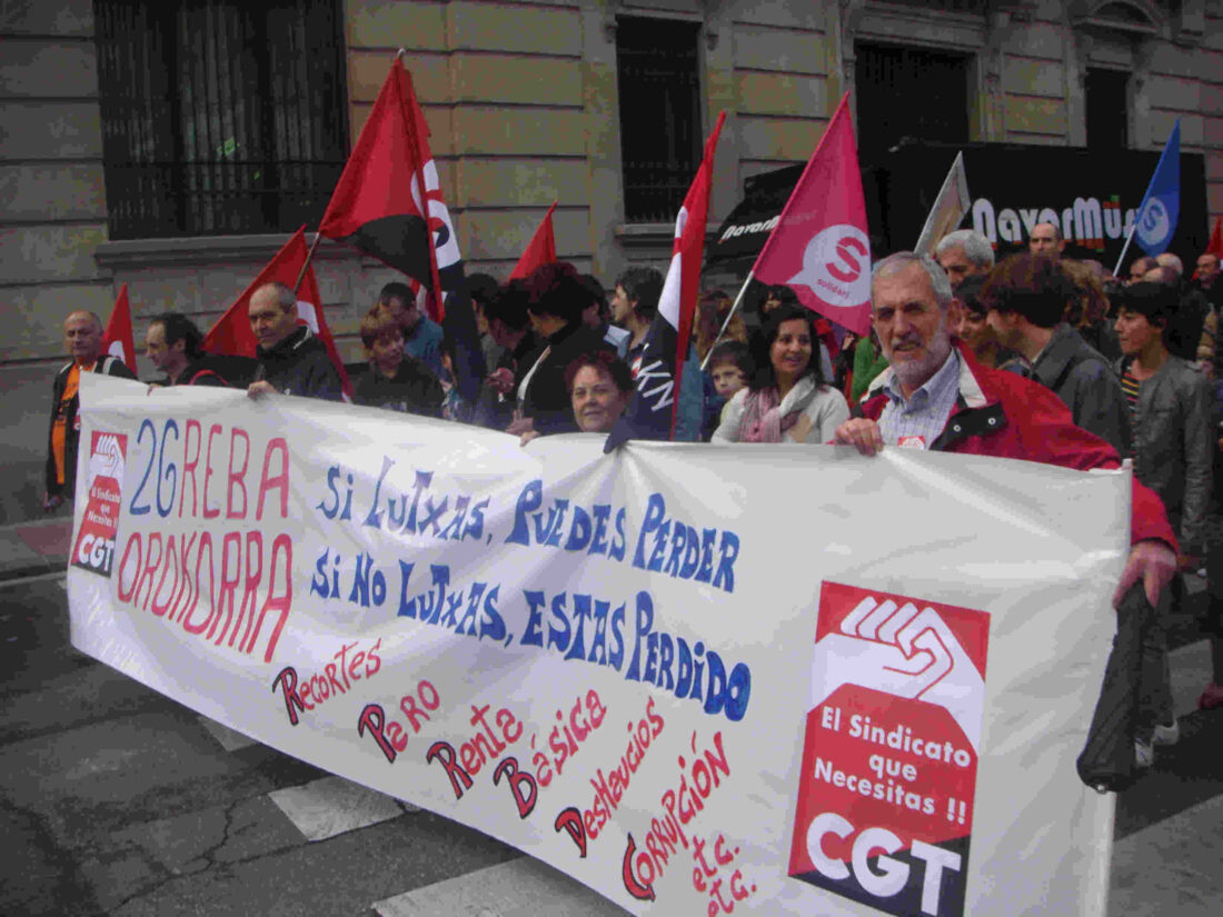 CGT convoca huelga general el 30 de mayo en Euskadi