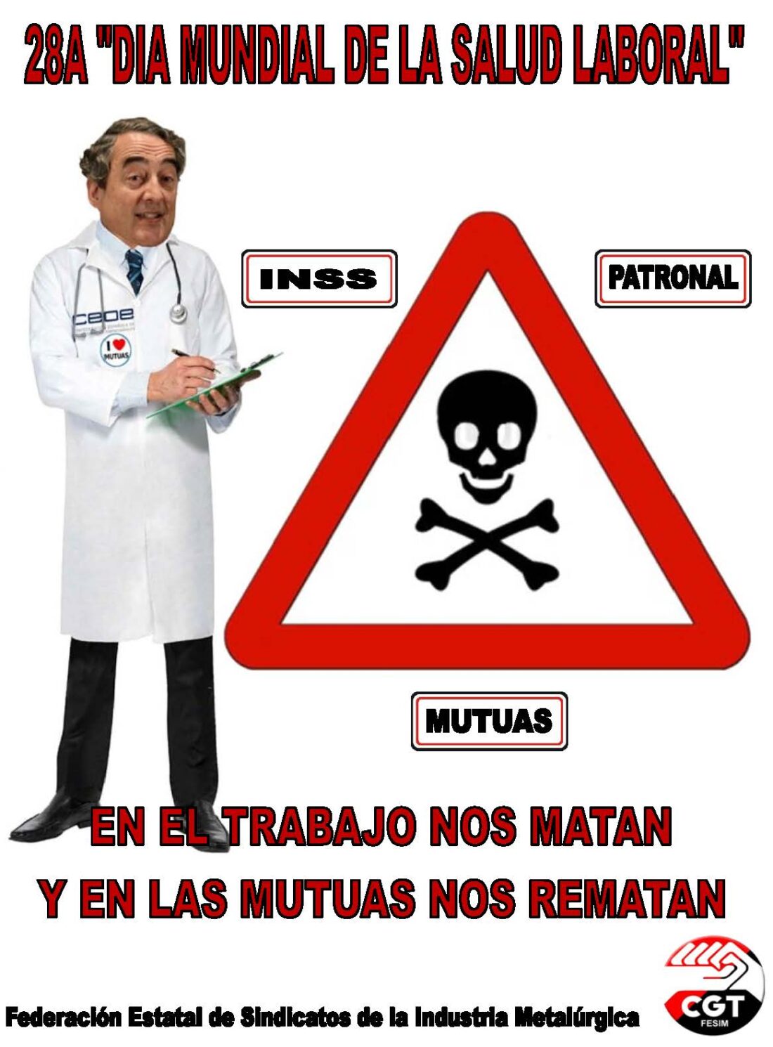 Llamamiento de la Federación del Metal de la CGT a movilizarse el 28 de abril