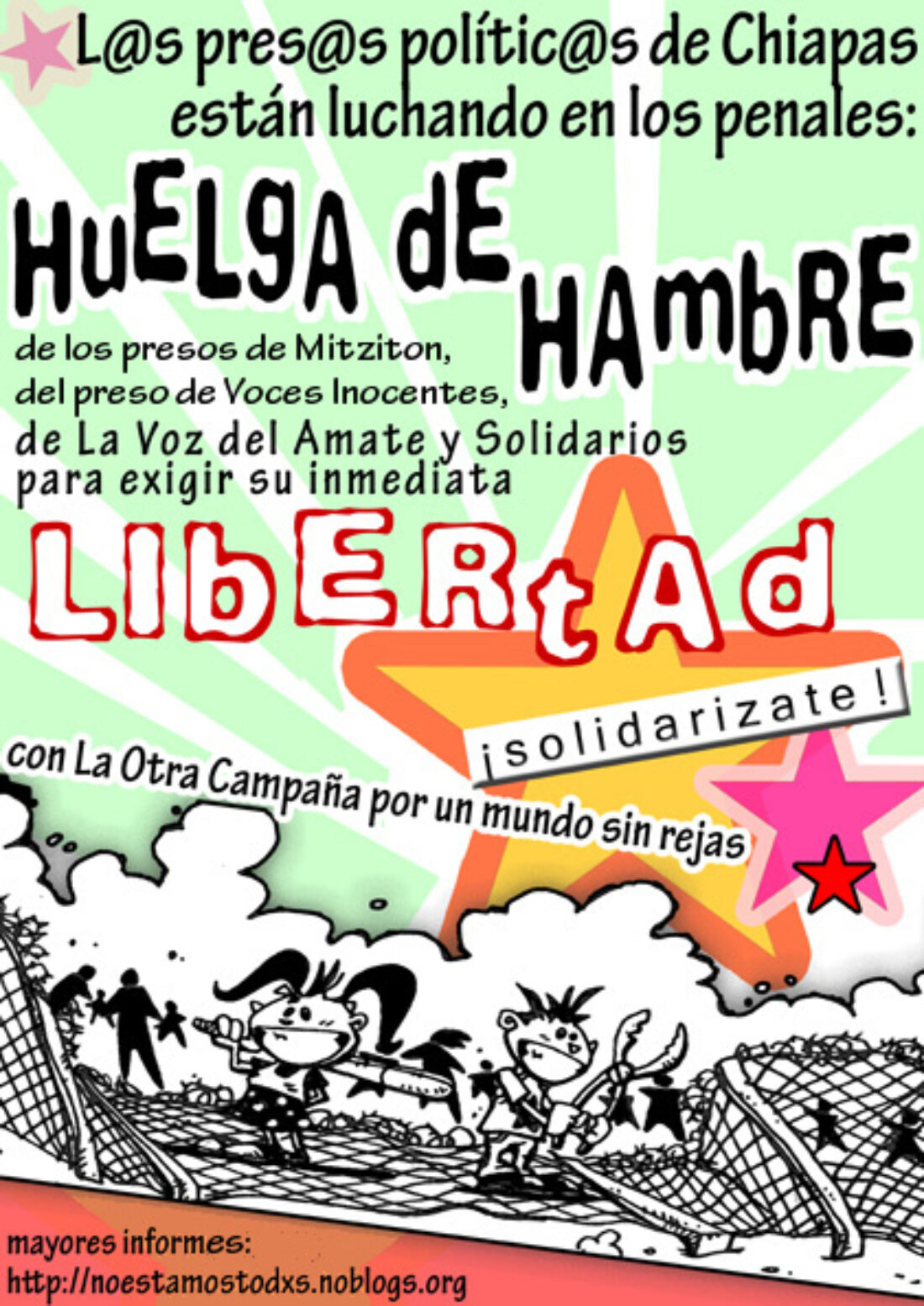 Crónica de las acciones de CGT en 7 ciudades por los pres@s en huelga de Sinaloa y Chiapas