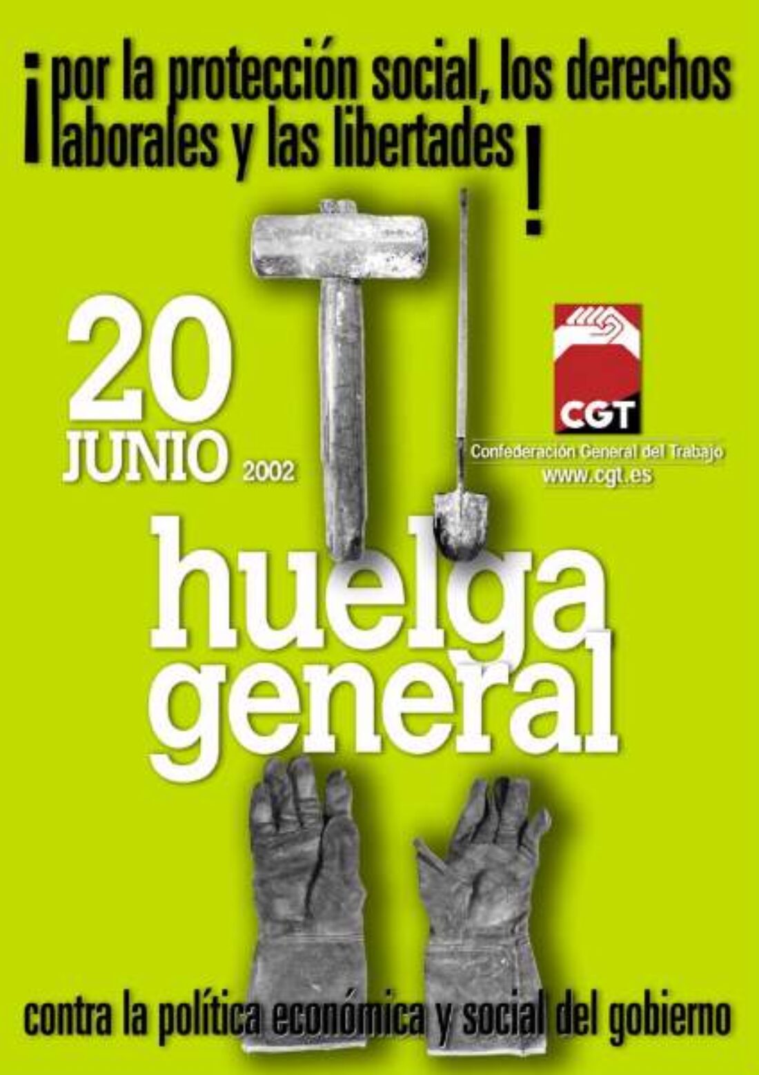 Cartel Huelga General 20J 2002 CGT