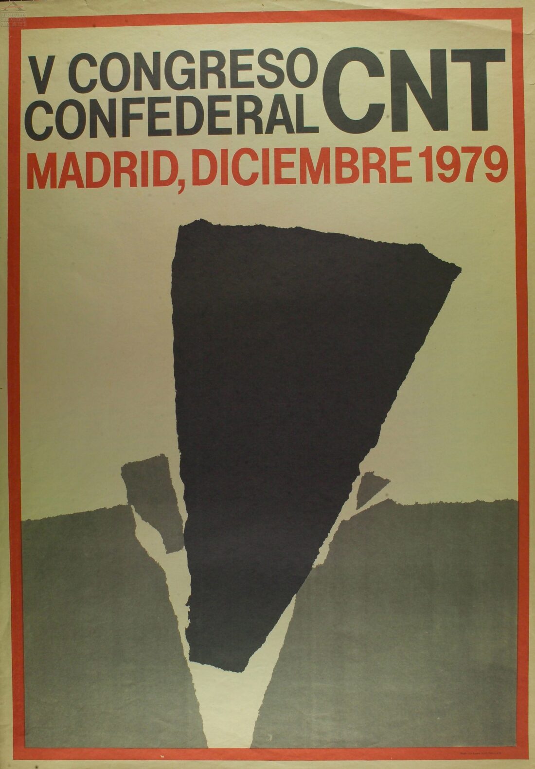 Cartel V Congreso Confederal (Madrid 1979)