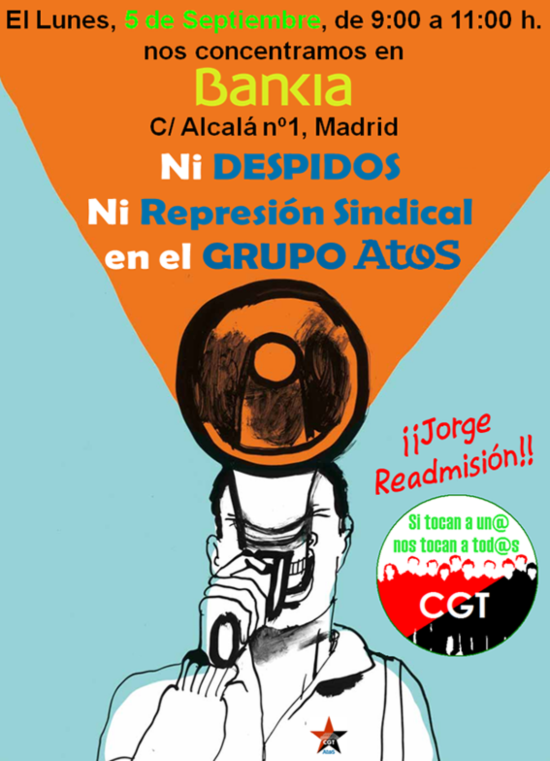 [MAD] 5-S: Concentración contra los Despidos y la Represión Sindical en el Grupo AtoS