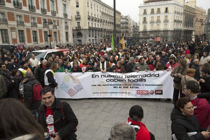 Manifestación en defensa de Telemadrid y contra el ERE en su primer aniversario - Imagen-12