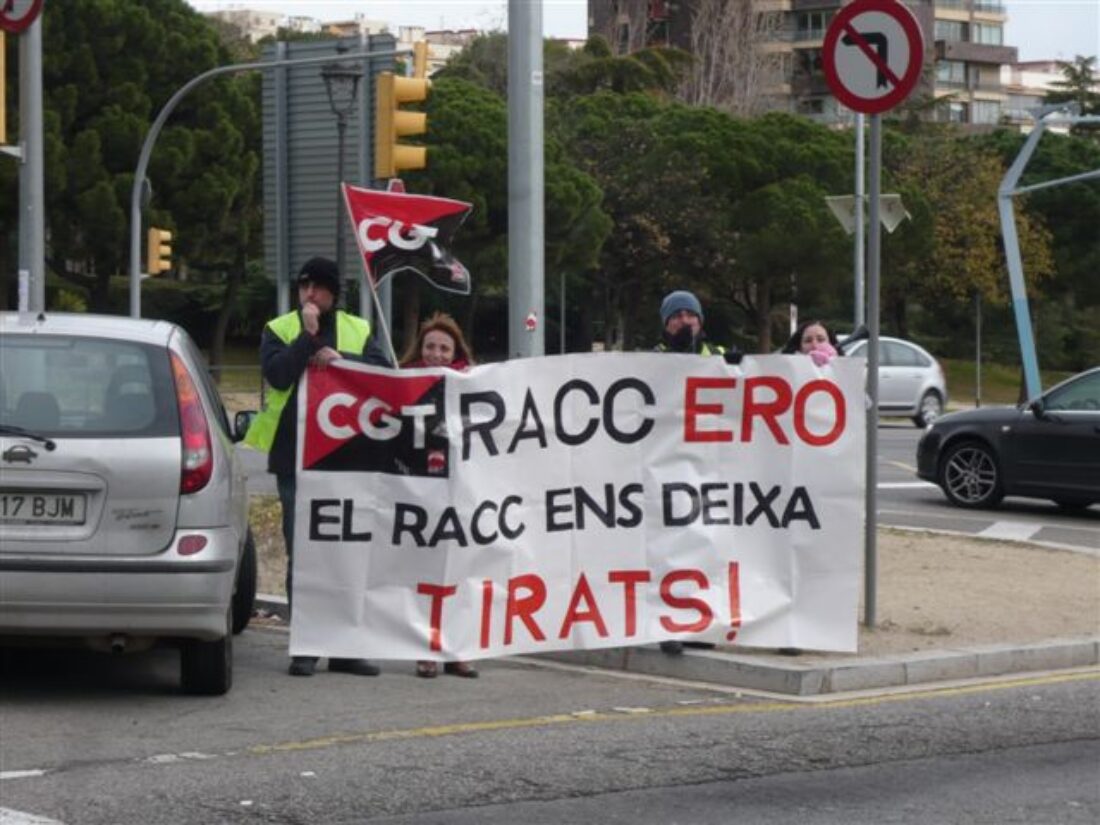 Barcelona. Éxito de la huelga en el RACC