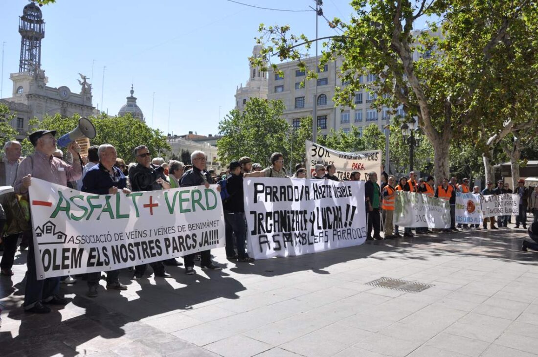 Celebrada una concentración en Valencia contra el paro, la precariedad y por la visibilización de desempleados y desempleadas