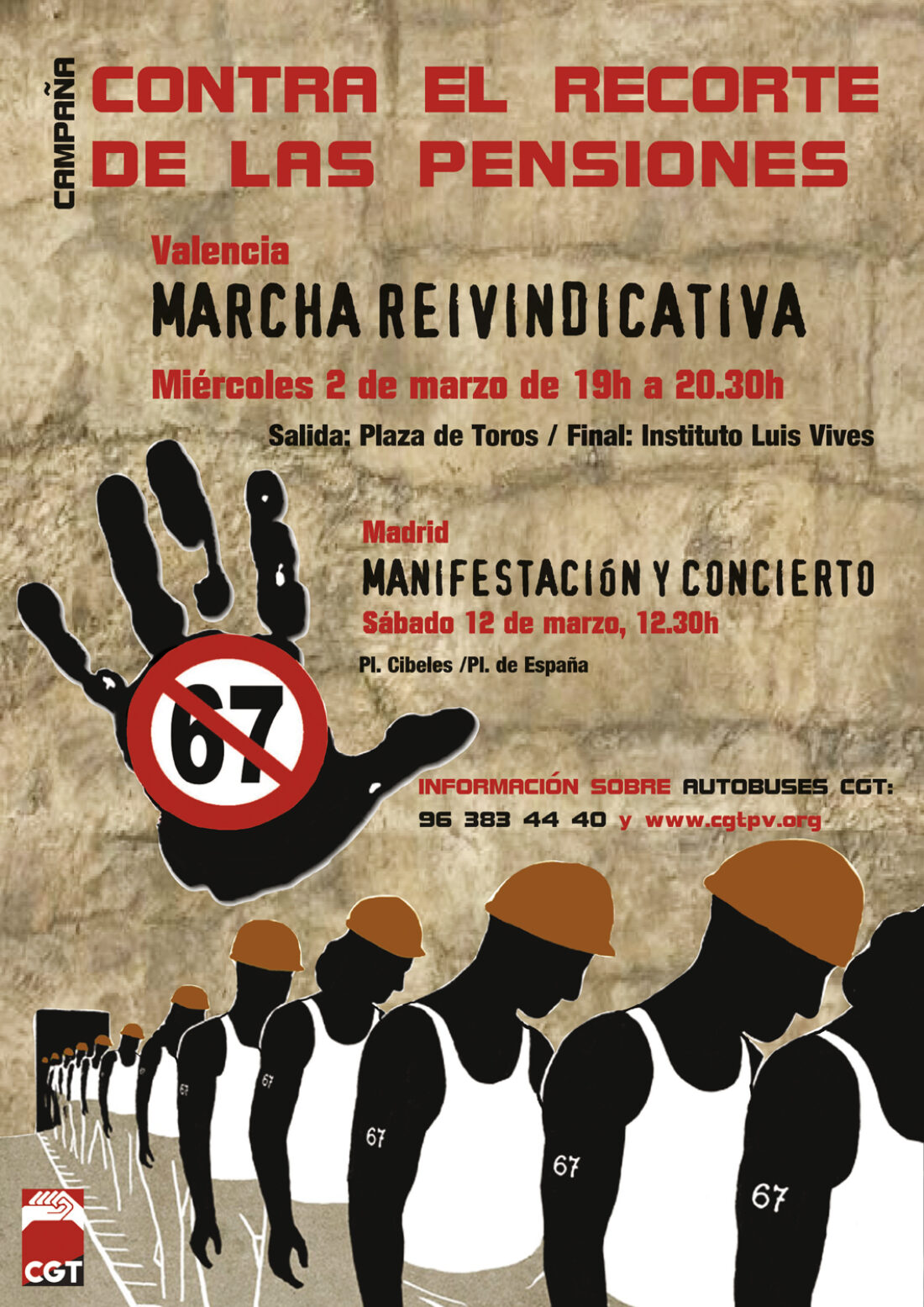 Valencia, 2 de Marzo : Asamblea de delegad@s, y Jornada de Lucha contra los recortes