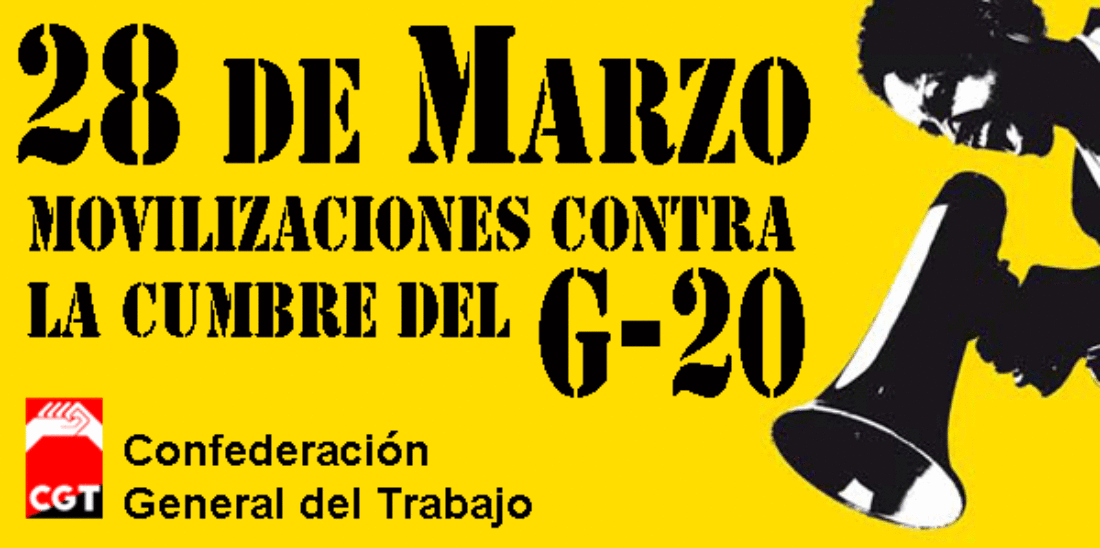 28 de Marzo : Movilizaciones contra la próxima cumbre del G20 (Londres, 2 de Abril)