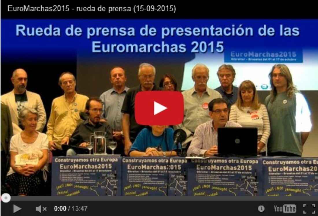 Vídeo: Rueda de prensa EuroMarchas2015