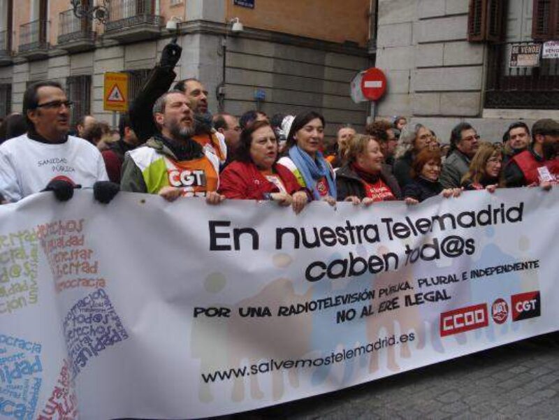 Manifestación en defensa de Telemadrid y contra el ERE en su primer aniversario - Imagen-1