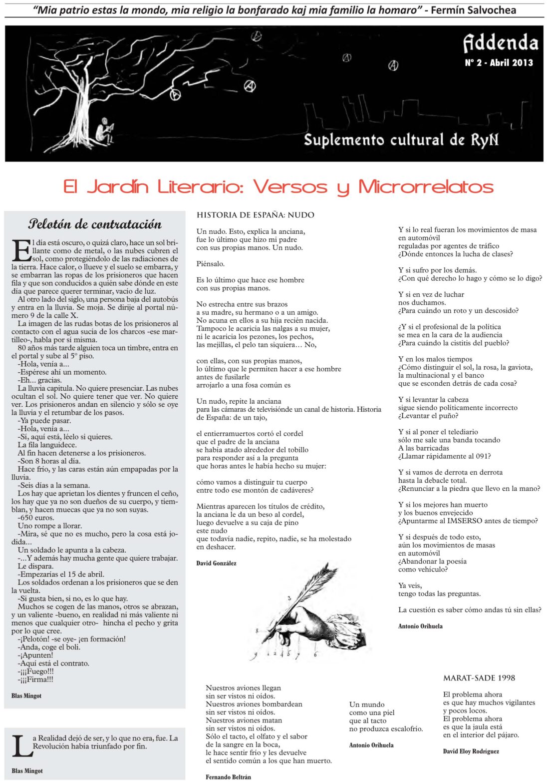 Addenda, suplemento cultural del RyN – Nº 2, abril 2013